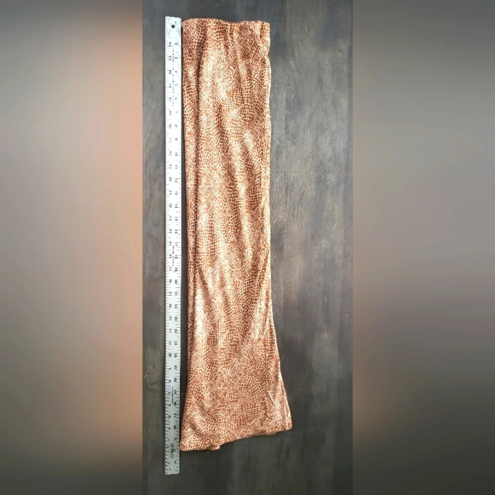 a new day Animal Print Elastic Waist Flowy Midi Skirt